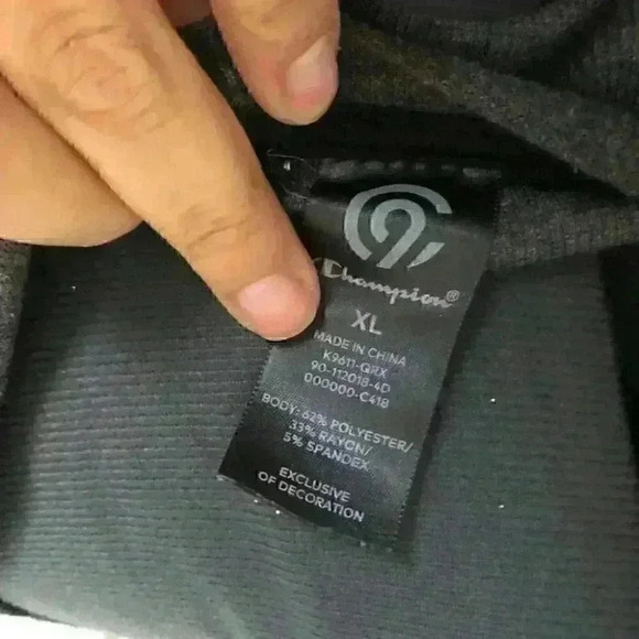 CHAMPION dark off shoulder keyhole back workout top women XL - Picture 4 of 6